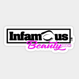 infamous beauty inc Sticker